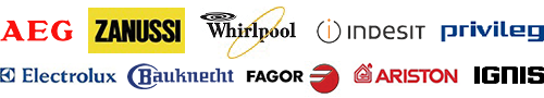 AEG, Zanussi, Whirlpool, Indesit, Privileg, Electrolux, Bauknecht, Fagor, Ariston, Ignis